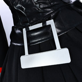 Anime RWBY Cosplay Ruby Rose Red Cape Battle Dress Rose Punk Belt Goth Black Red Lolita Y2K Uniform Halloween Party Customized