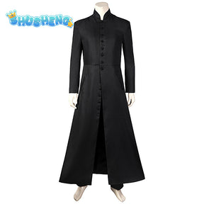 The Matrix Customised Black Costume Neo Trench Coat Only Coat womens mens girls boys unisex Cos clothing