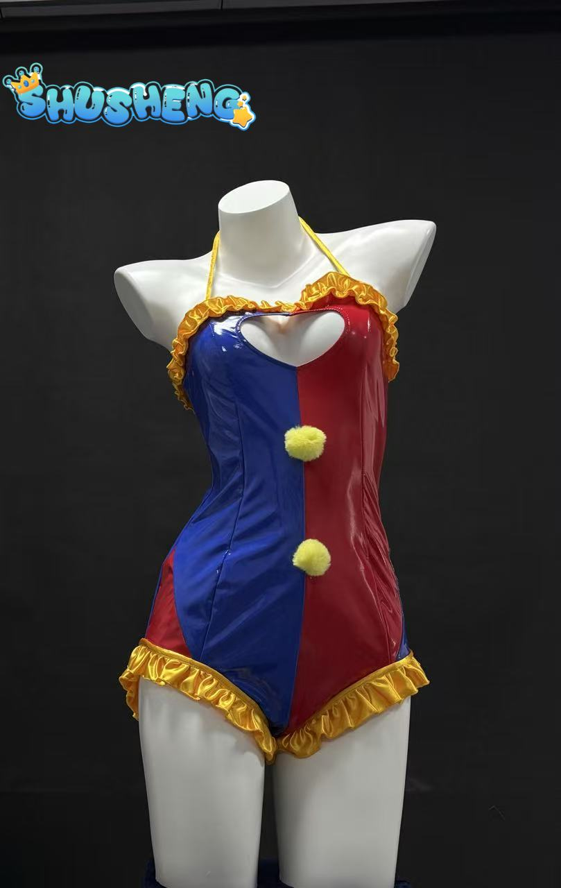 The Amazing Digital Circus Pomni cosplay Costume bodysuit version Halloween Carnival Party sexy cosplay Costume