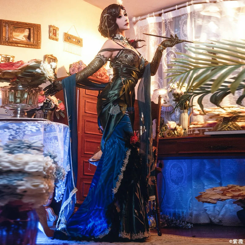 Game Identity Ⅴ Michiko Cosplay Geisha Costume Gorgeous dress accessory prop party dance sexy woman full set uniform