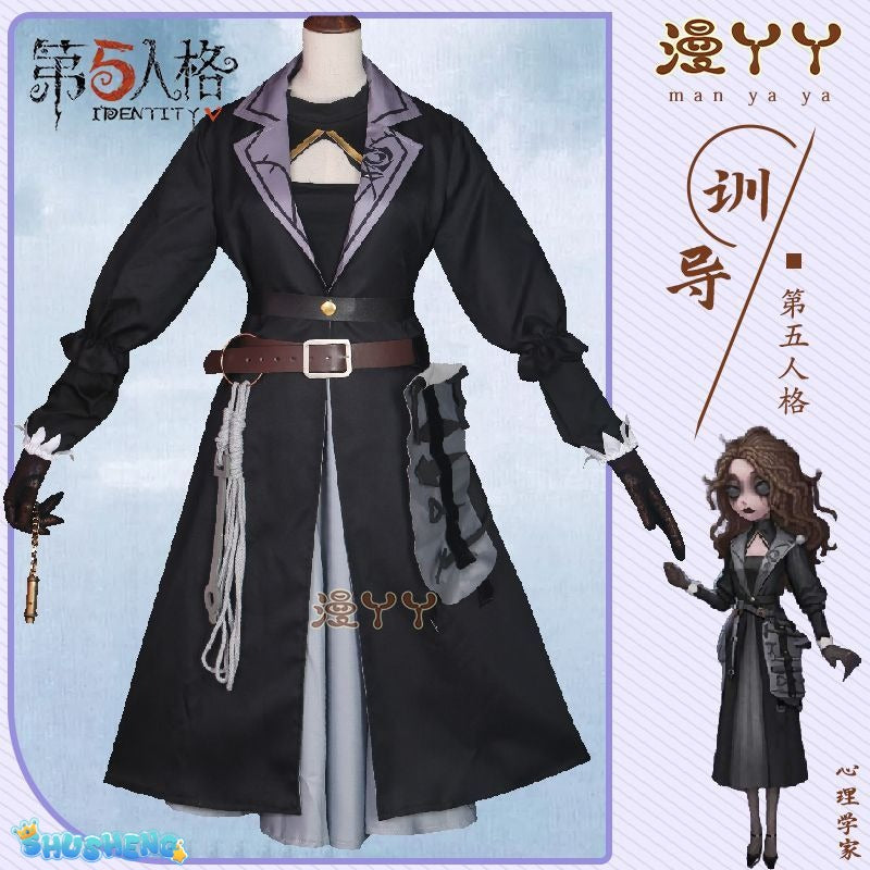Game Identity ⅤAda Mesmer Psychologist Cosplay Costume Psychologist  Black  Woman Sexy  Suit
