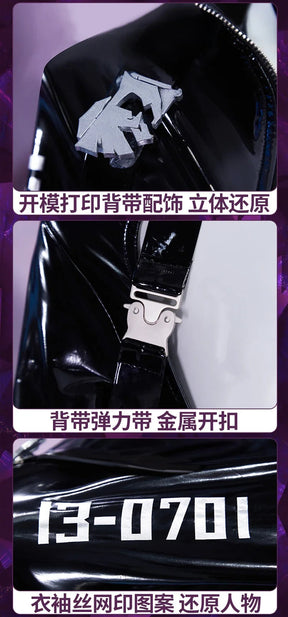 GODDESS OF VICTORY: NIKKE Quency Kansi Escape Queen Cosplay Costume Sexy black leather jumpsuit prop accessory Halloween set