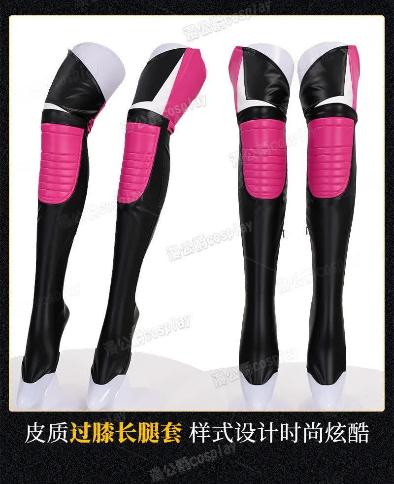 Anime KPop Demon Hunters Mira Cosplay Costume Black Gold Stage Outfit Huntrix Uniform Halloween Party Women Girls Carnival