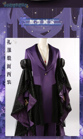 Game Twisted Wonderland Cosplay Vil Schoenheit Costume Tail necklace gloves purple gorgeous sexy dress Halloween uniform XS-XXXL