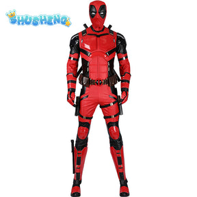 DP3 Wade Wilson Halloween Carnival Super Hero Red Soldier High Quality Cosplay Clothing Boys Combat Suit Tights and Accessories