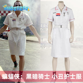 Horror Scary Movie Arkham Dark Knight Clown Joker Nurse Uniform Dress Watch Accessories Nurses Costume Party