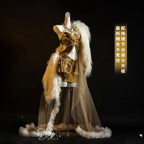 Milly Game Path to Nowhere MBCC-S-459 Cosplay Mi Li Costume Halloween Party Women's Gorgeous Dress Coat Necklace Wig Uniform Set