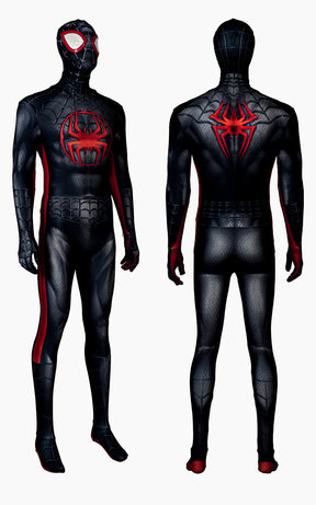 Superhero Miles Morales Cosplay Costume Jumpsuits Halloween Adult Kids Bodysuit Coat Party