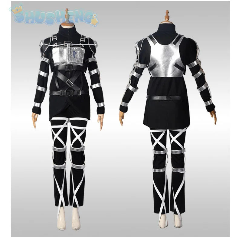 The Final Season Attack 4 Titan Cosplay Costume Anime Rivaille Mikasa AcKerman Shingeki No Kyojin Comiket party Woman Uniform