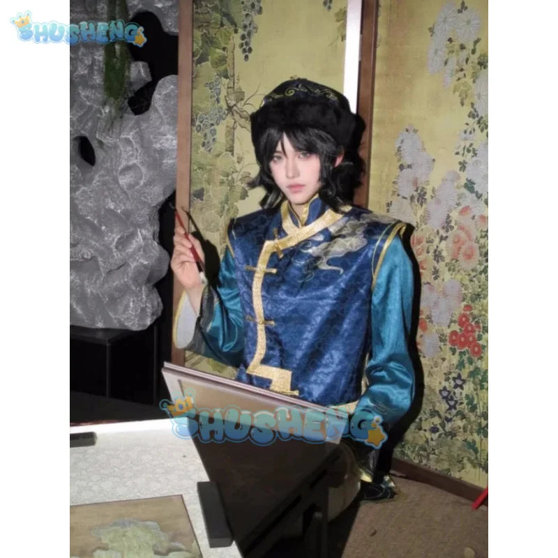 Edgar Valden Cosplay Game Identity V Painter Women Fashion Hanfu Uniform Role Play Clothing Christmas Halloween Costumes Stock