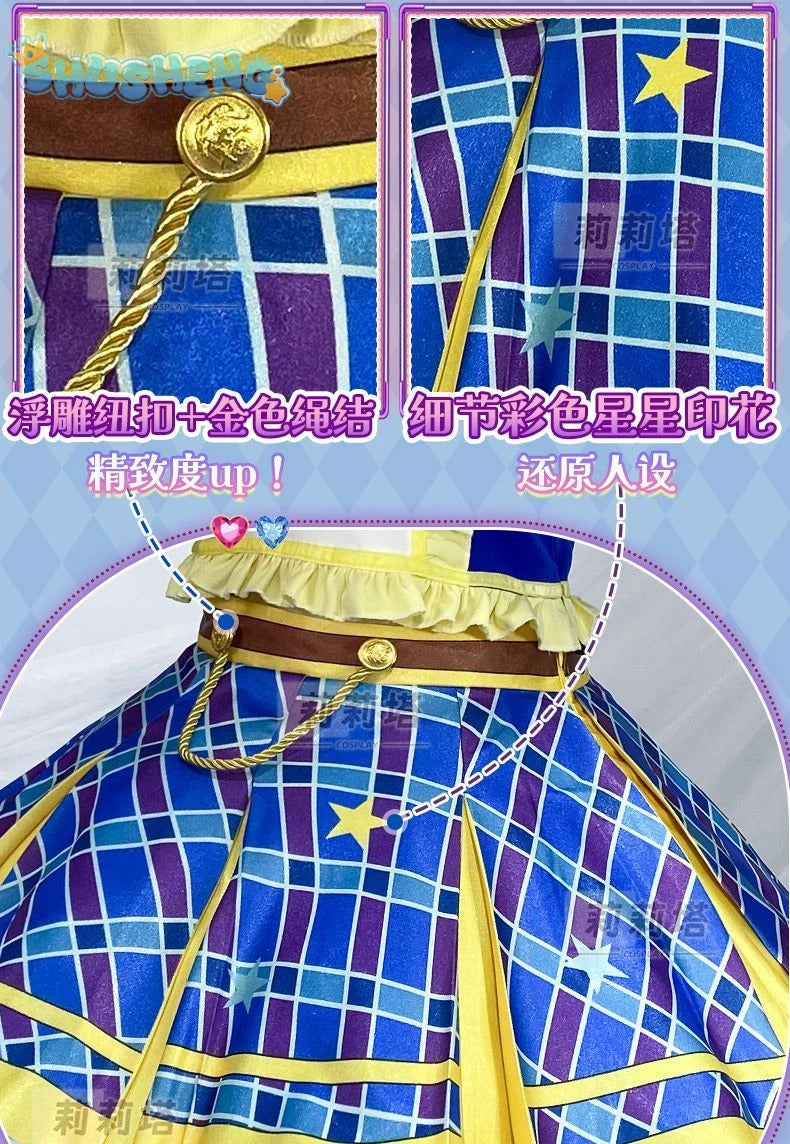 Kiriya Aoi shibuki ran Cosplay Anime Aikatsu！Costume Sweet Cute Lolita Dress  Accessories prop Halloween Party Women's Uniform