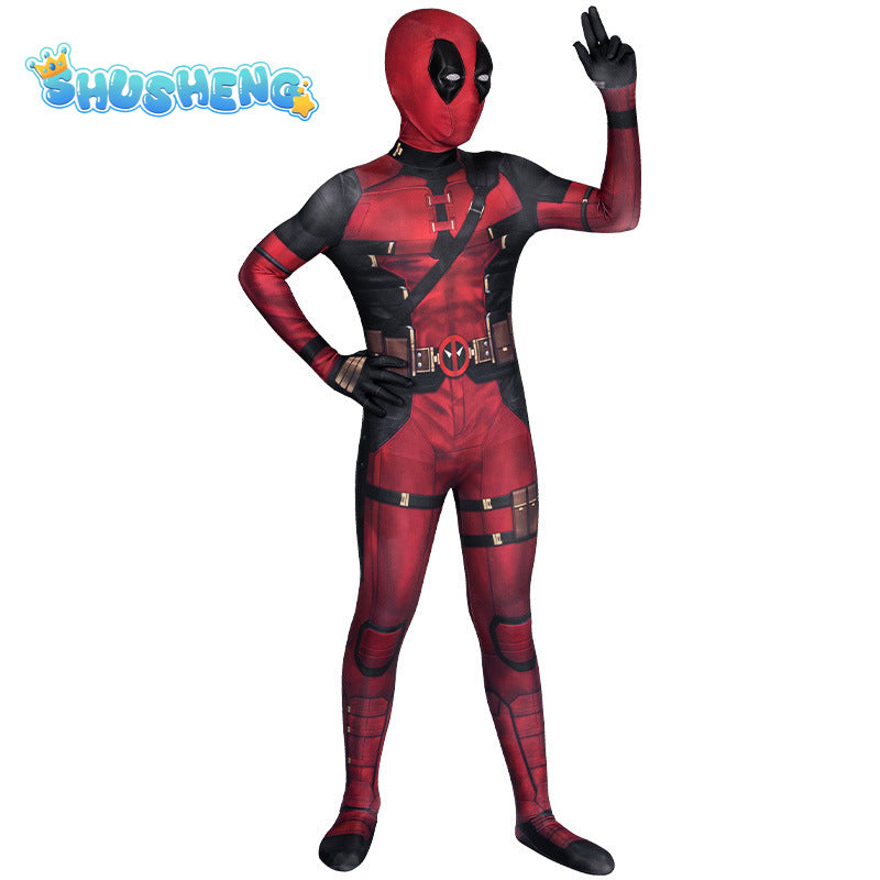 Superhero Wolverine Deadpool Cosplay Jumpsuit Wolverine Cosplay Costume Children Halloween Party Bodysuit