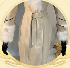 Evelyn Mora Cosplay Game Identity ⅤMs. Farrow Cosplay Costume Woman Coat Scarf Necklace Gloves Outfit Set for Women Clothing