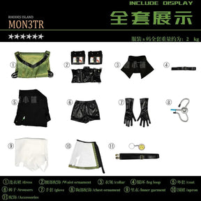 Arknights M3 Mon3tr Kal'tsit‌ Cosplay Costume tAMa-10 Uniform Halloween Carnival Party Christmas Play Role Clothes Clothing