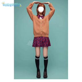 Anime Yamai Ren Komi Can't Communicate Cosplay Costume Halloween Carnival Sweet JK Uniform Sweater Coat Socks Women's Man Set