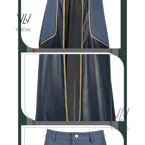 The Dark Urge Cosplay Costume BG3 Male White Dragonborn and a Sorcerer Outfits Shoes Full Set Halloween Carnival Party Clothing