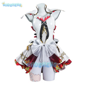 Wuthering Waves Camellya Cosplay Costume Wig Dress Earrings Rings Headwear Black Shores Jinzhou Halloween Party for Women Props