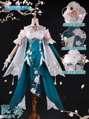 Game Cosplay Series: Honkai: Star Rail-Ruan Mei New outfit Plumblossom Letter Cosplay elegant Costume full set Shushengcos