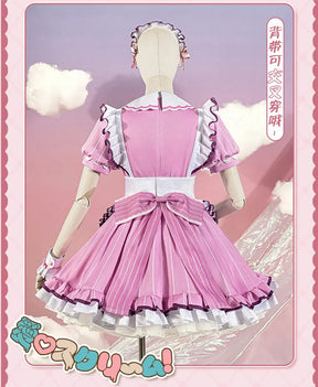 LoveLive!Superstar!!Uehara Ayumu Ruby Kurosawa Wakana Shiki Cosplay Costume Socks Apron Tie Hair Clip Wig Halloween Maid Set