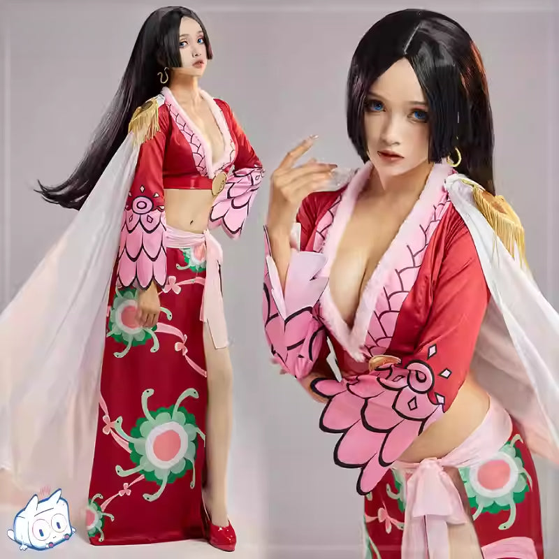 Shusheng-R Onepiece Boa Hancock Cosplay Kimono Costume Christmas Dress Halloween Party Suit Women