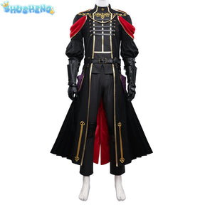 Final Sephiroth Cosplay Costume Shoes Fantasy Formal Wear Military Uniform Youth Handsome Uniform Suit Halloween Party Outfit