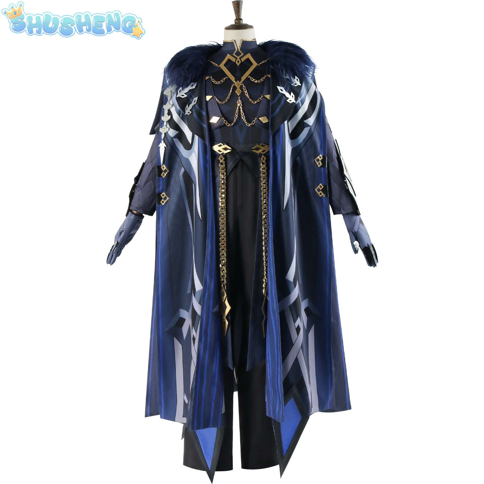 Genshin Impact Il Capitano The Captain Cosplay Costume Cloak Uniform Mask Eleven Fatui Harbingers Natlan Halloween for Women Men