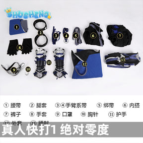 Sub Zero Cosplay Role Play Anime Game Mortal Kombat Costume Disguise Adult Men Cosplay Roleplay Fantasia Outfits Male Halloween