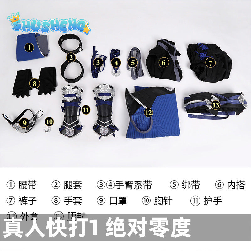 Sub Zero Cosplay Role Play Anime Game Mortal Kombat Costume Disguise Adult Men Cosplay Roleplay Fantasia Outfits Male Halloween