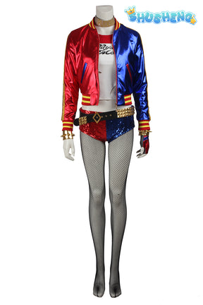 Harley Quinn Cosplay Costumes Suicide Squad Squad  Jacket Pants Sets Halloween Anime Costume