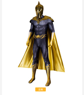 Halloween Doctor Fate Cosplay Costume Hero Jumpsuit With Helmet Cape Movie Black Teth Adam Cosplay Men Suit Custom Made