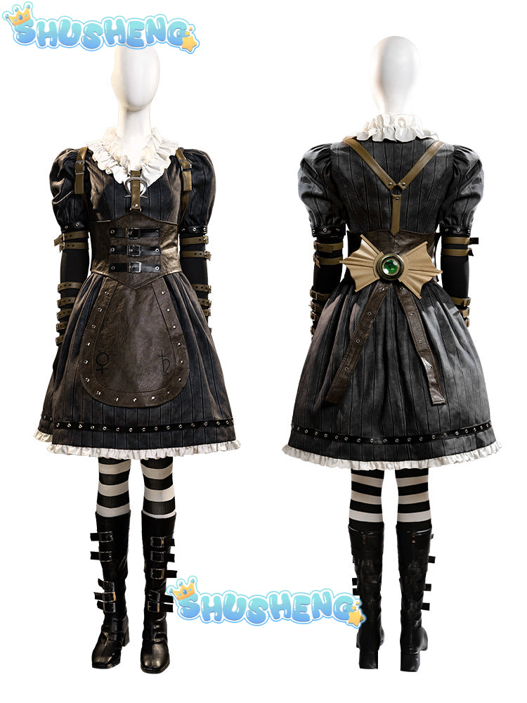 Alice Liddell Cosplay Costume Game Alice Madness Returns Costume New Version Steam Dress Victorian Dress Halloween Party Outfits