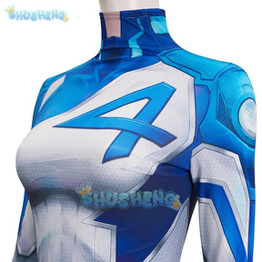 Invisible Woman Cosplay Costume Susan Uniform Halloween Carnival Party Christmas Play Role Clothes Clothing