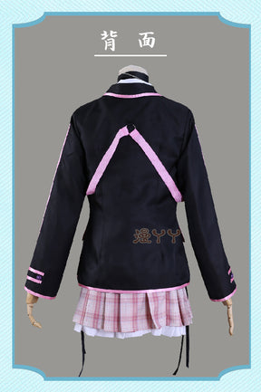 Anime Virtual YouTuber VTuber Minato Aqua Cosplay Costume Hololive Girls Aqua JK Pink School Uniform Cute Bowknot Halloween Suit
