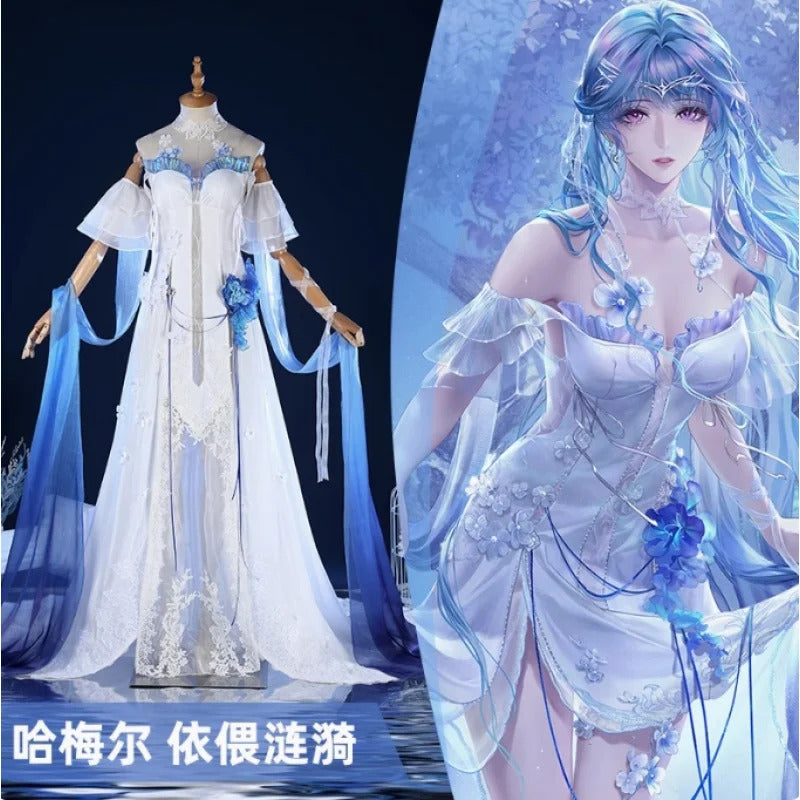 Game Path to Nowhere Hamel Cosplay Costume Sexy dress accessories leg rings props wig set Halloween women's Hamel New uniform