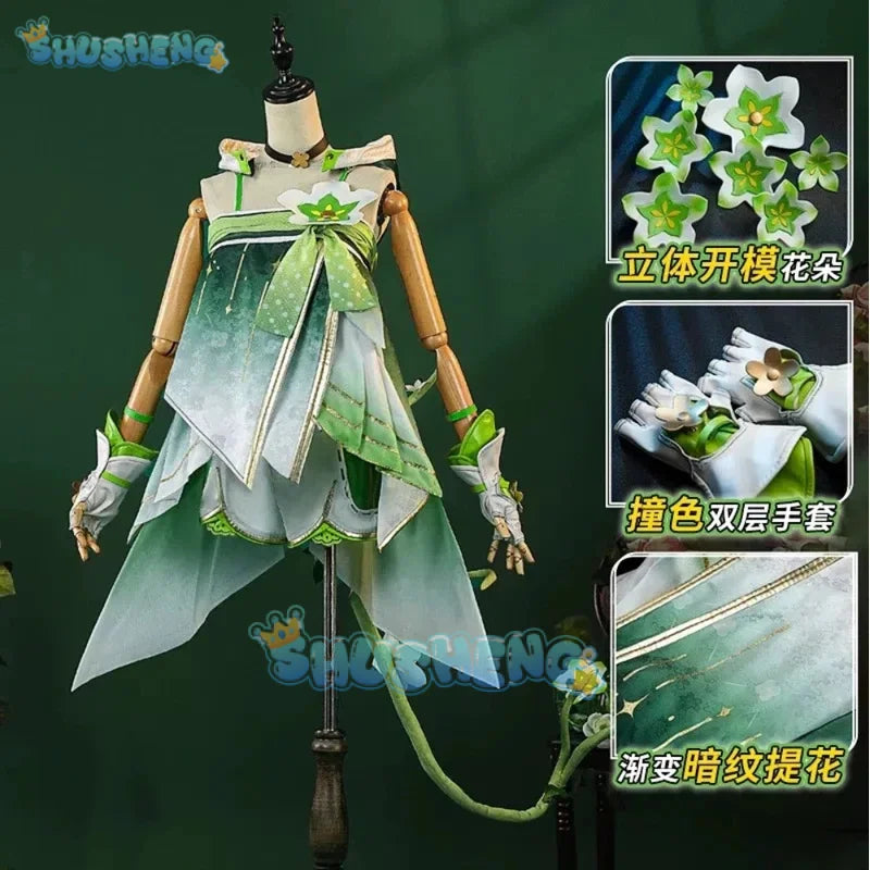 Shusheng Wuthering Waves Verina Game Suit Lovely Lolita Uniform Cosplay Costume Halloween Party Role Play Outfit Women S-XXL