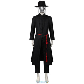 kpop cosplay Huntrix KPop Demon Hunters Sajaboys Cosplay Handsome Uniform Jinu Vampire Goth Punk Long Coat Korea Idol Halloween Suit