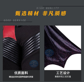 Female Bat Cosplay Costumes Kate Kane Roleplay Jumpsuit Superhero Black Leather Bodysuit Cloak Halloween Outfits