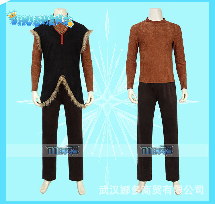 Hot Selling Anime Movie Costume Halloween Clothes Frozen Kristoff Cosplay Costume for Men