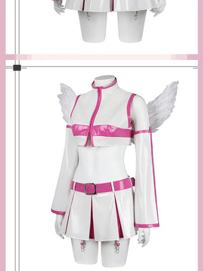 Lilysa Amano Liliel Cosplay Costume Wig Skirt Anime 2.5 Dimensional Seduction Uniform Wings Headwear Halloween Party for Women