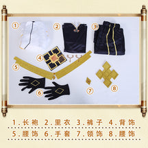 Genshin Impact Zhong Li COS Costume The Rock God Emperor Morax Game Clothing Cosplay Complete Set Men Women