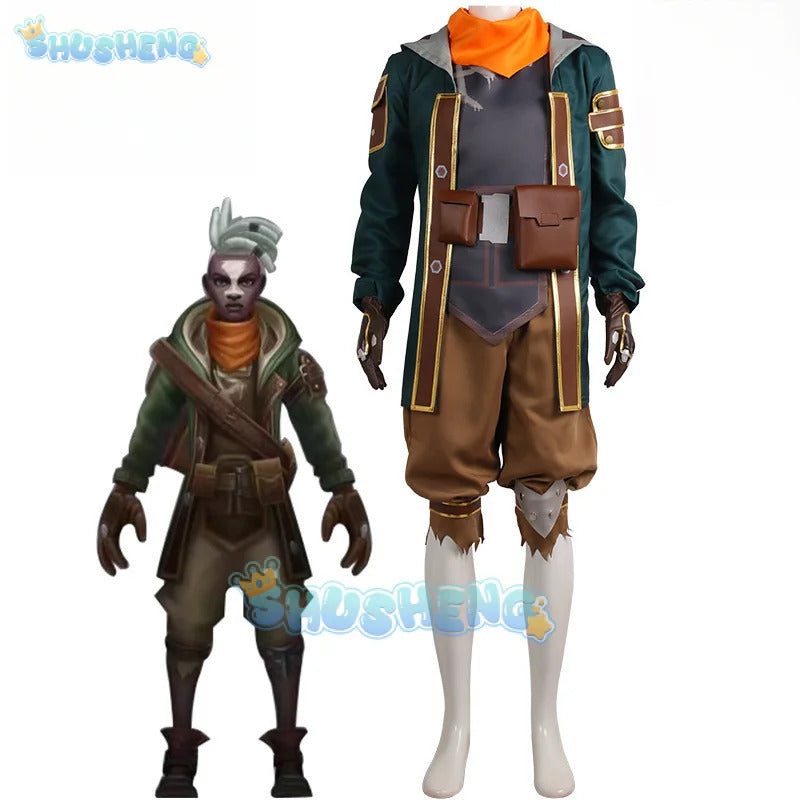 LOL Arcane Ekko Guardians of the Future Cosplay Costume Cos Game Anime Party Uniform Hallowen Play Role Clothes Clothing