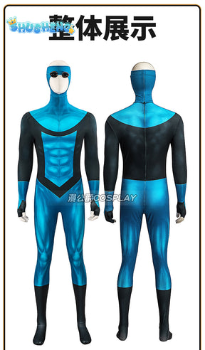 Mark Grayson Cosplay Jumpsuits Costume Cartoon Invincible Roleplay Outfits Male Superhero Disguise Bodysuit Halloween Party Suit