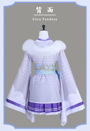 Virtual YouTuber VTuber Elira Pendora NIJISANJI EN LazuLight Cosplay Costume Anime Sexy Woman Kimono Lolita Dress Halloween Suit