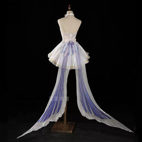 Shusheng-R Genshin Impact Columbina Cosplay Costume Hanfu Dress Halloween Carnival Party Christmas Play Role Clothes Clothing