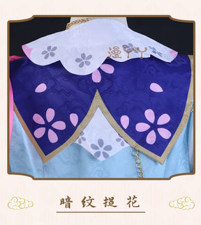 Genshin Impact Kamisato Ayaka New Skin Cosplay Costume Ayaka New Outfits Springbloom Missive Dress Hat Fan Ayaka Dress