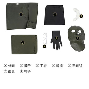 Riddler Edward Nygma superhero Bat Cosplay Costume Mask, jacket, pants, glasses, hoodie, hat, glove set men's fantasy uniform