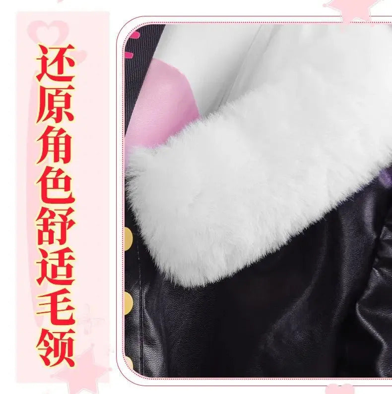 Luo Tianyi  Virtual idol Cosplay Vsinger underground rock Costume Coat dress earring prop set Halloween fashion women uniform