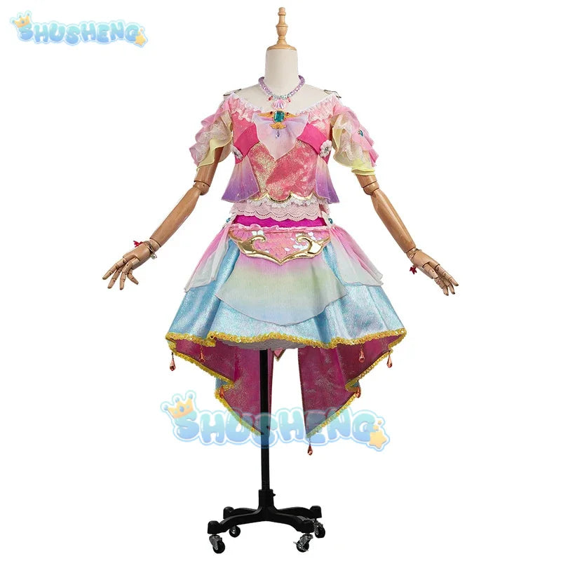 Aikatsu! Series Hoshimiya Ichigo Gown Cosplay Costume Cos Game Anime Party Uniform Hallowen Play Role Clothes Clothing