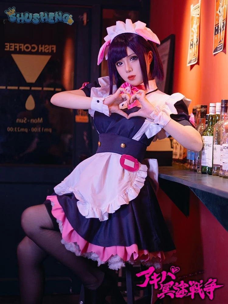 Akiba Maid War Wahira Nagomi Mannen Ranko Shiipon Hiiragi Yume Cosplay Sweet and sexy maid headwear accessories Halloween set