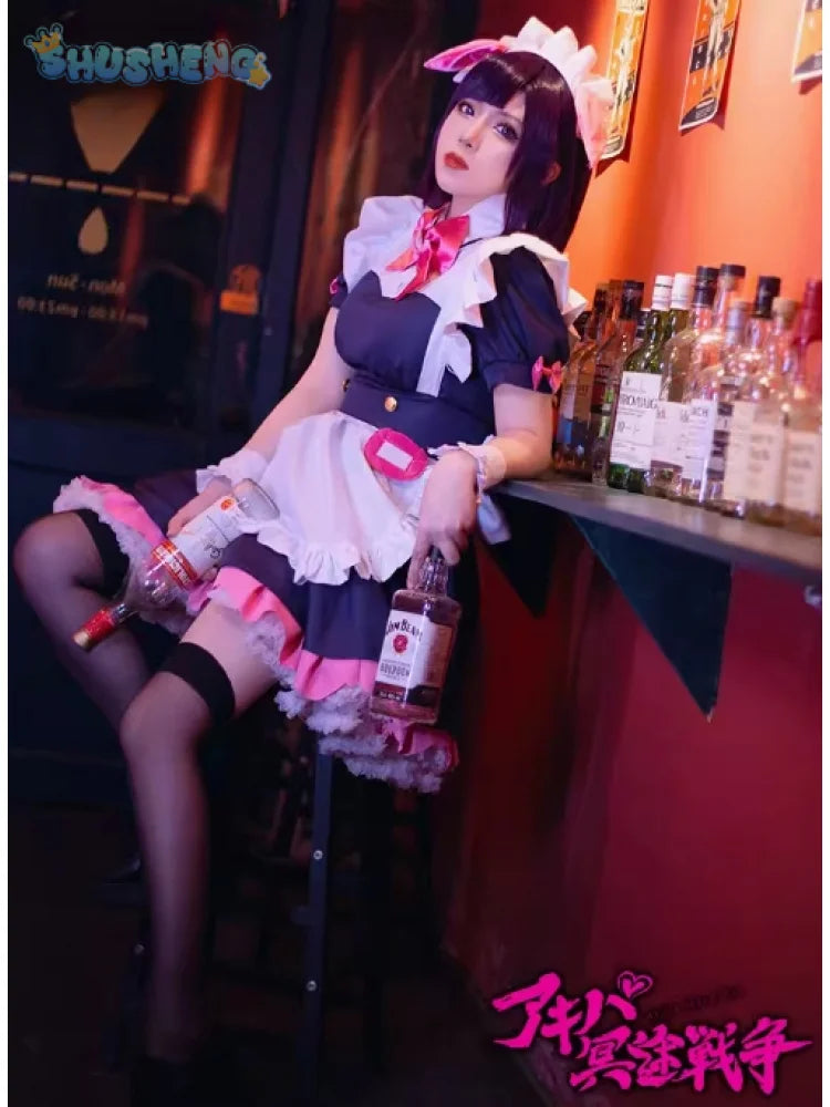 Akiba Maid War Wahira Nagomi Mannen Ranko Shiipon Hiiragi Yume Cosplay Sweet and sexy maid headwear accessories Halloween set